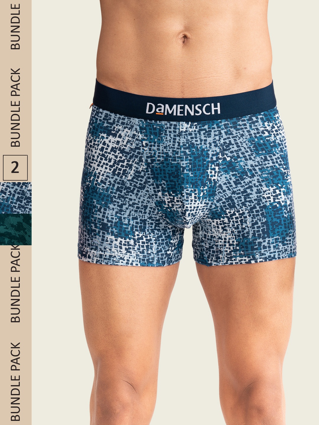 

DaMENSCH Men Pack of 2 Deo-Cotton Anti-Bacterial Trunks DAM-NE-CTPT-T-SHB-TUU, Blue
