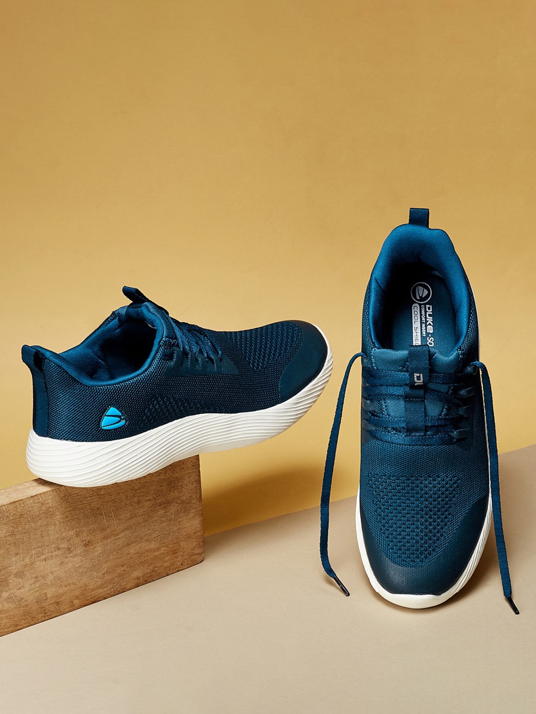 

Duke Men Textile Running Shoes, Teal