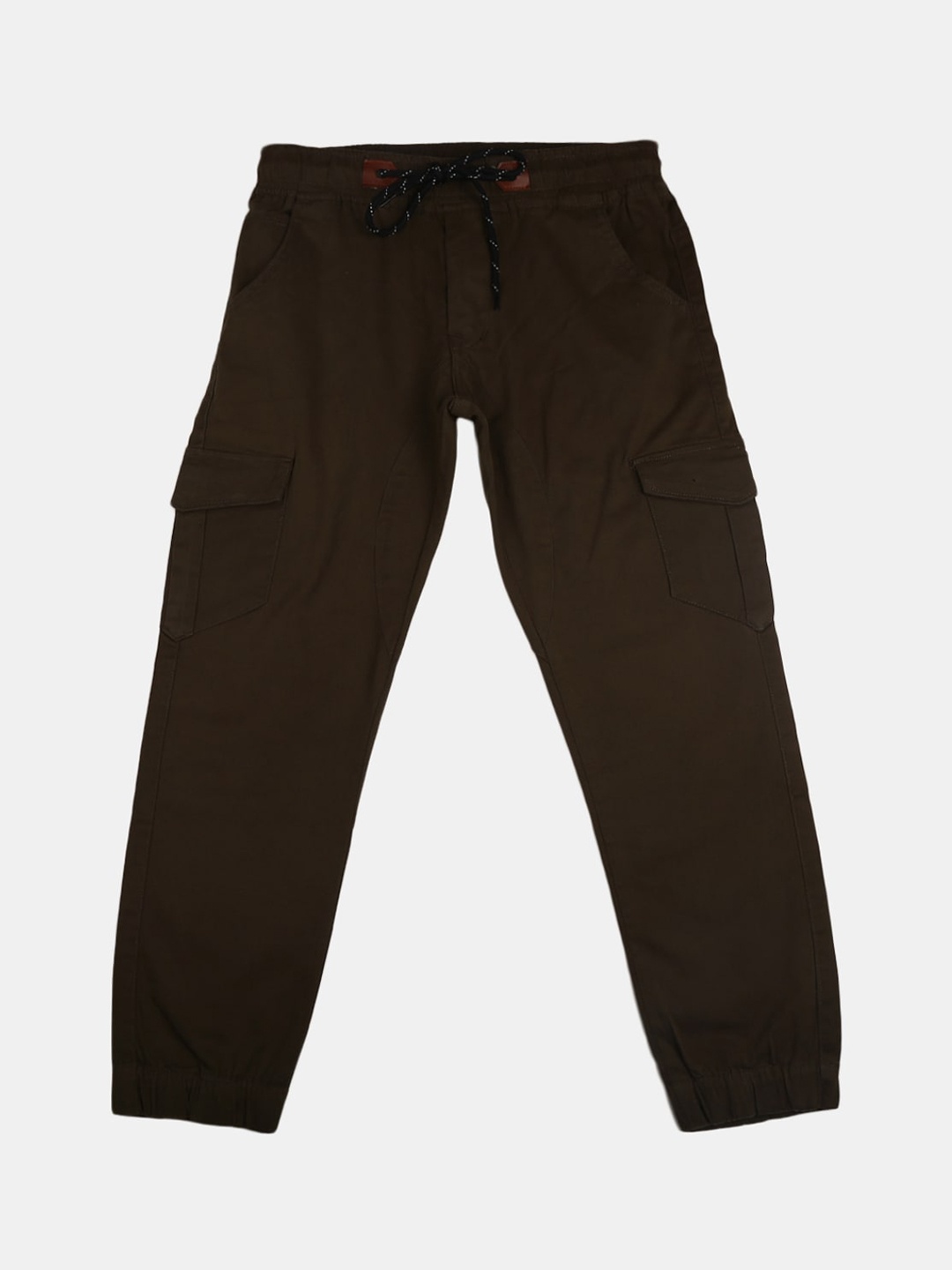 

V-Mart Boys Mid-Rise Classic Cotton Joggers, Olive