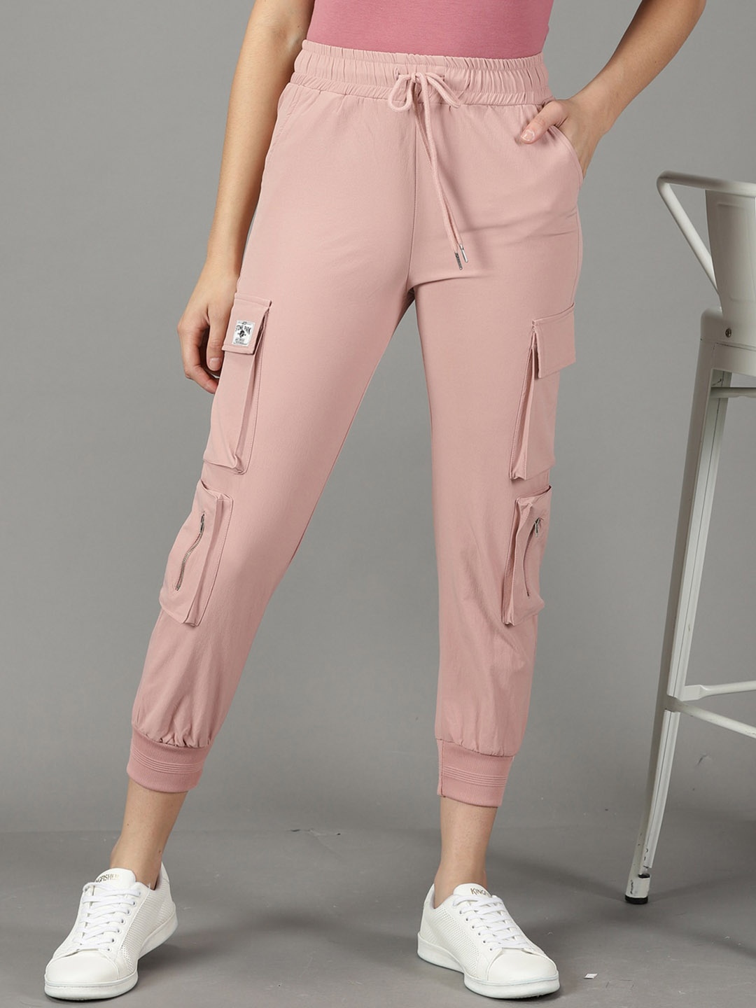 

SHOWOFF Women Mid-Rise Regular-Fit Joggers, Pink