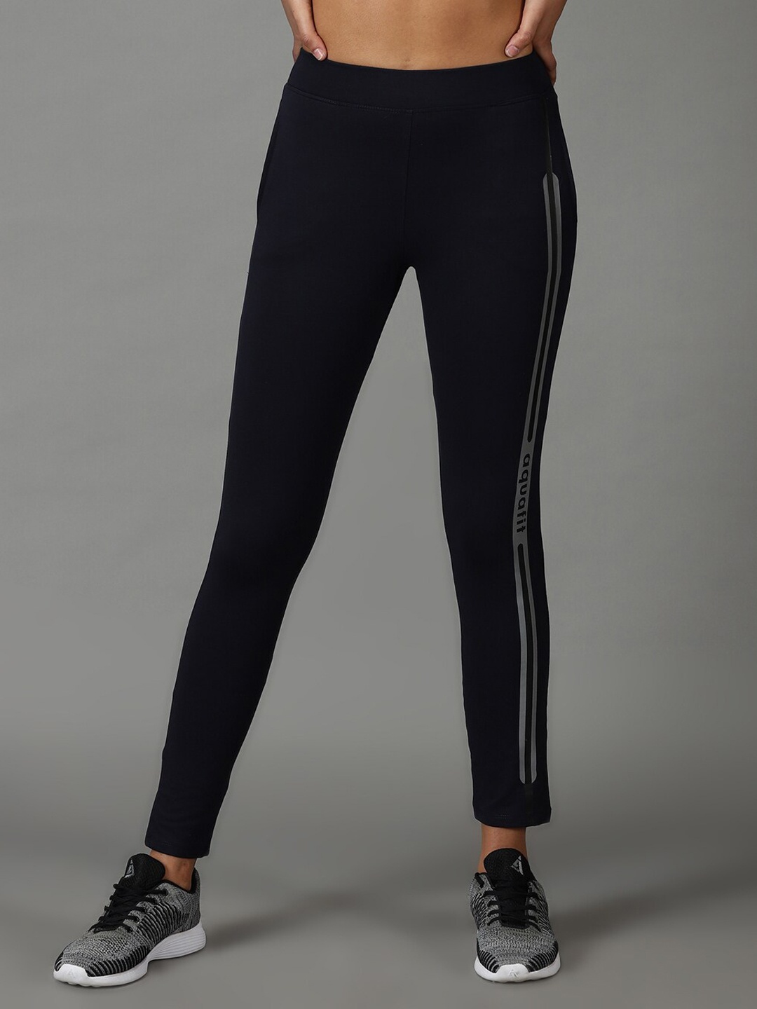 

SHOWOFF Women Slim-Fit Track Pants, Navy blue