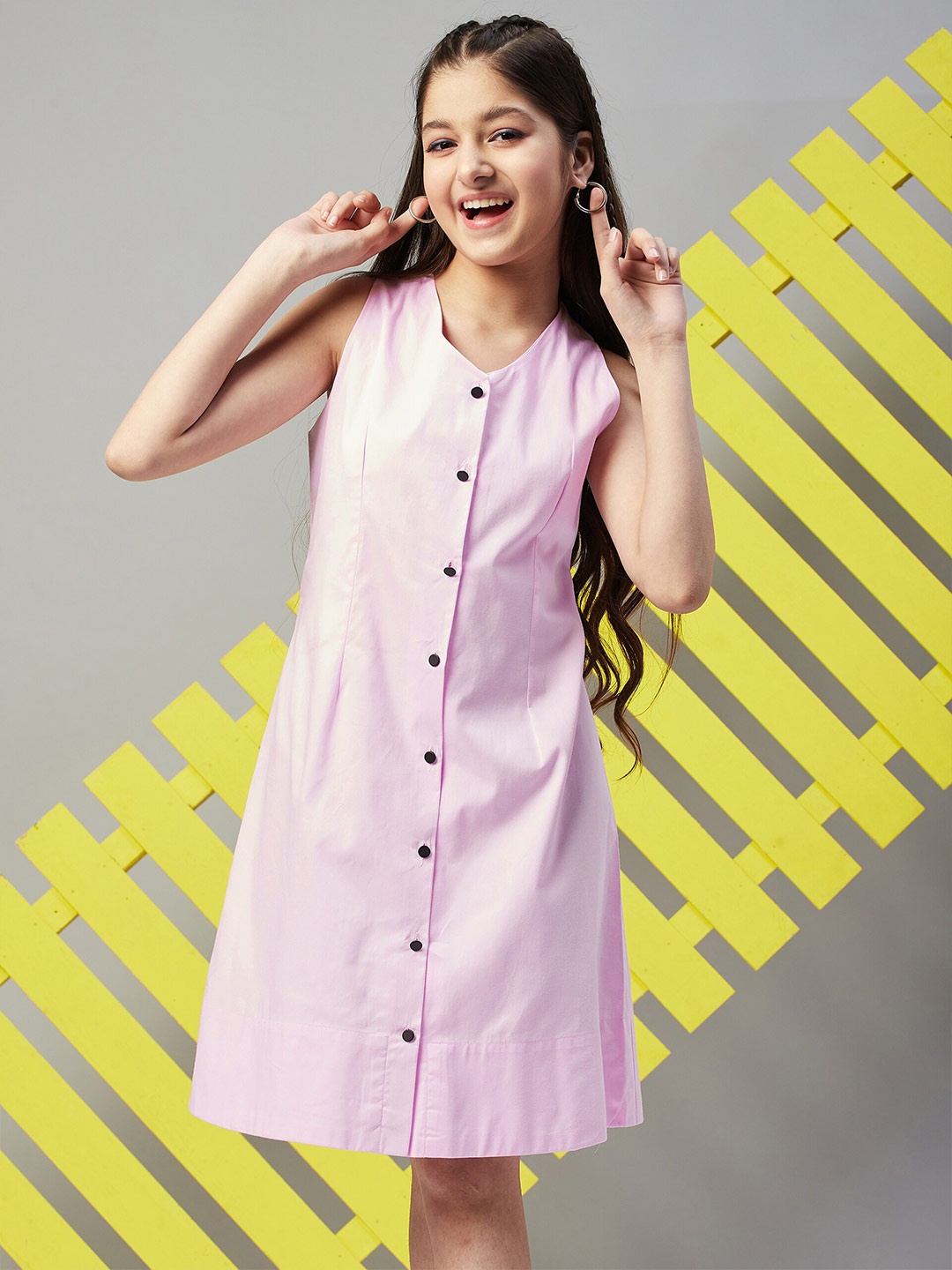 

Stylo Bug Girls A-Line Cotton Dress, Pink