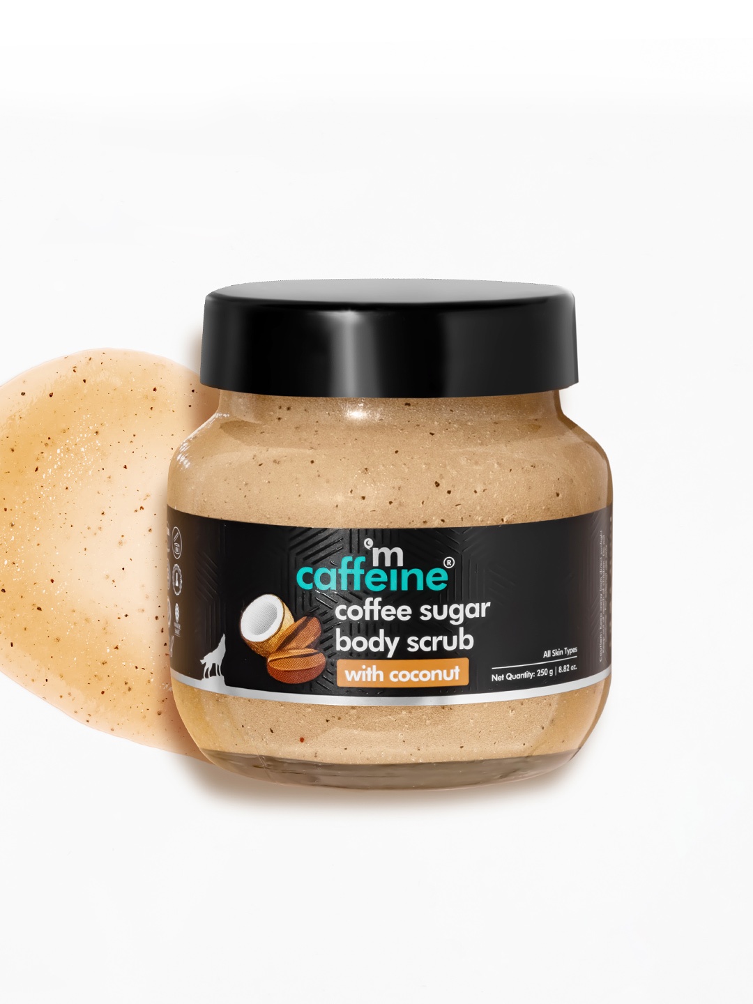 

MCaffeine Coffee Sugar Body Scrub with Coconut Extracts - 250 g, Brown