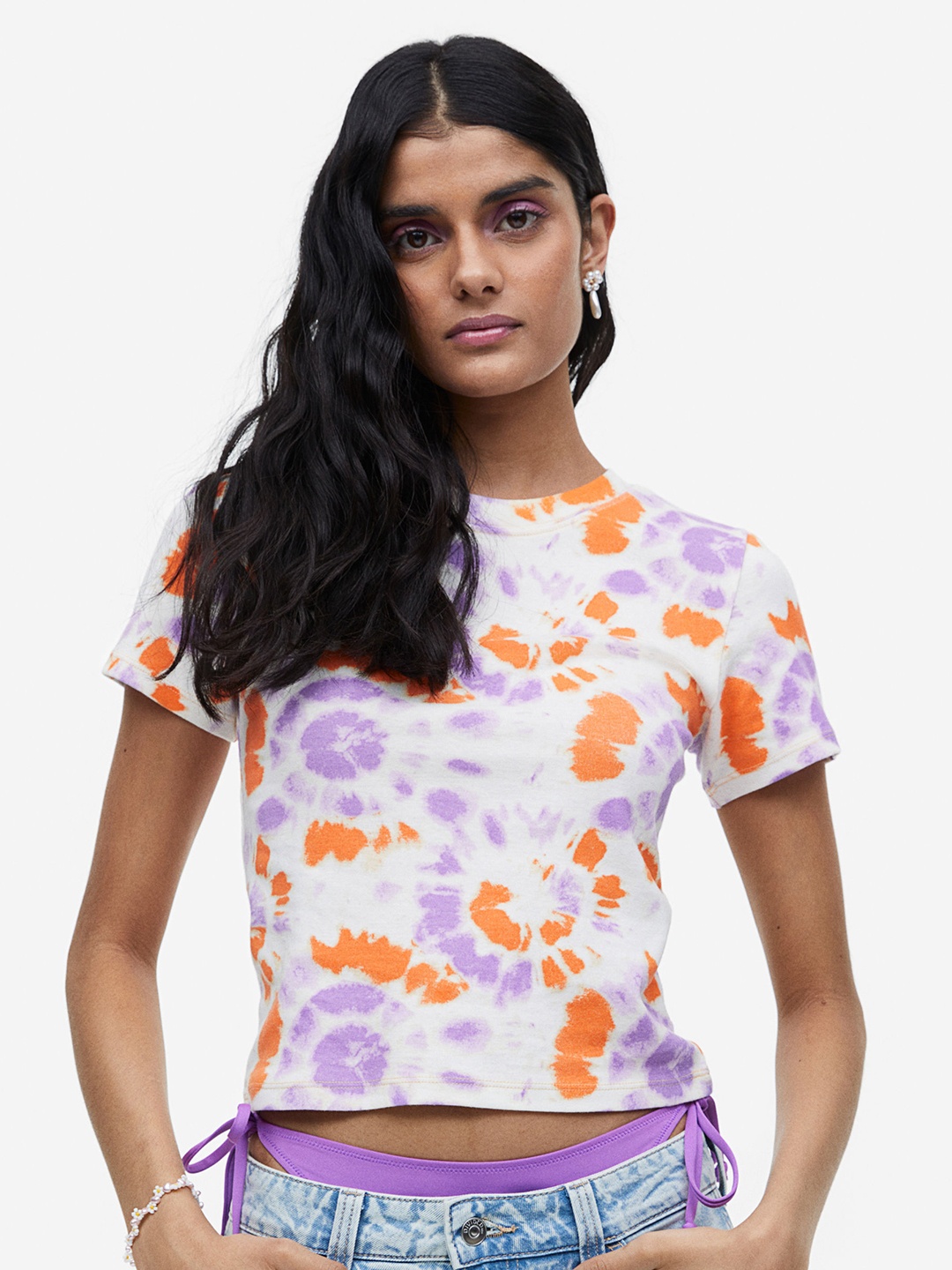

H&M Women Fitted Cotton Top, White