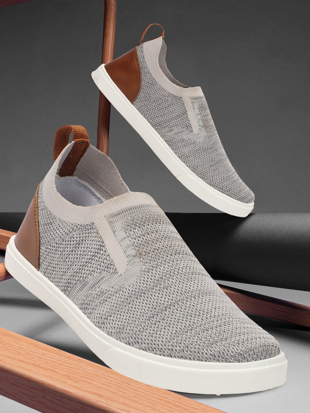 

Killer Men Woven Design Slip-On Sneakers, Grey