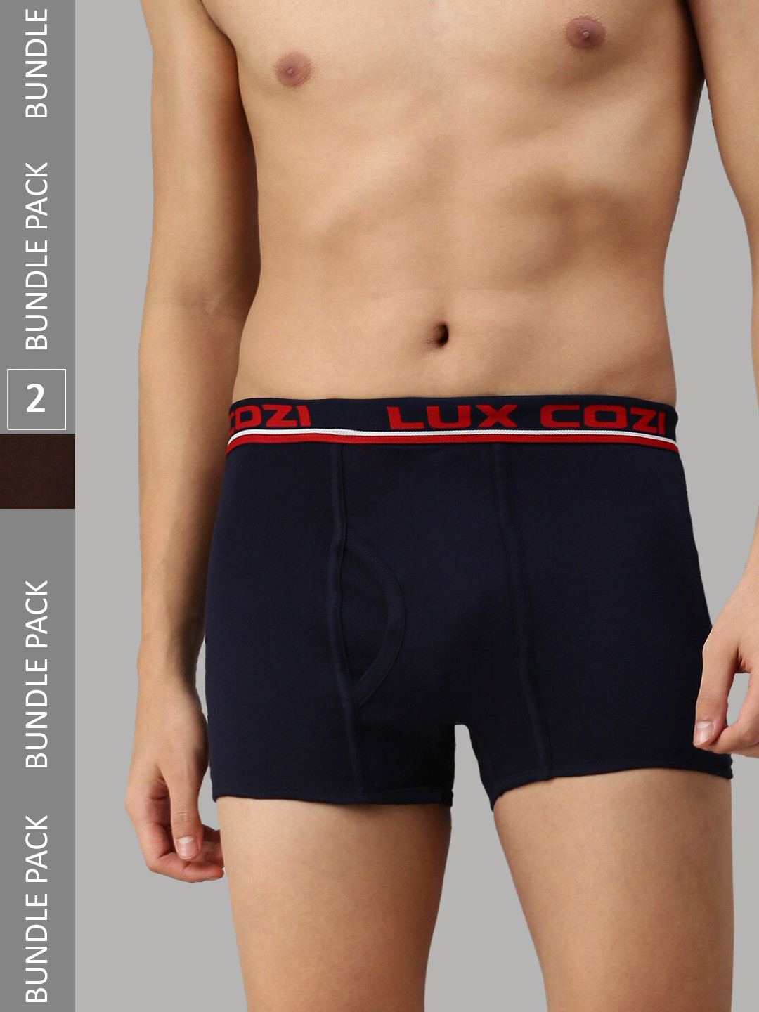 

Lux Cozi Men Pack Of 2 Cotton Blend Trunk, Brown