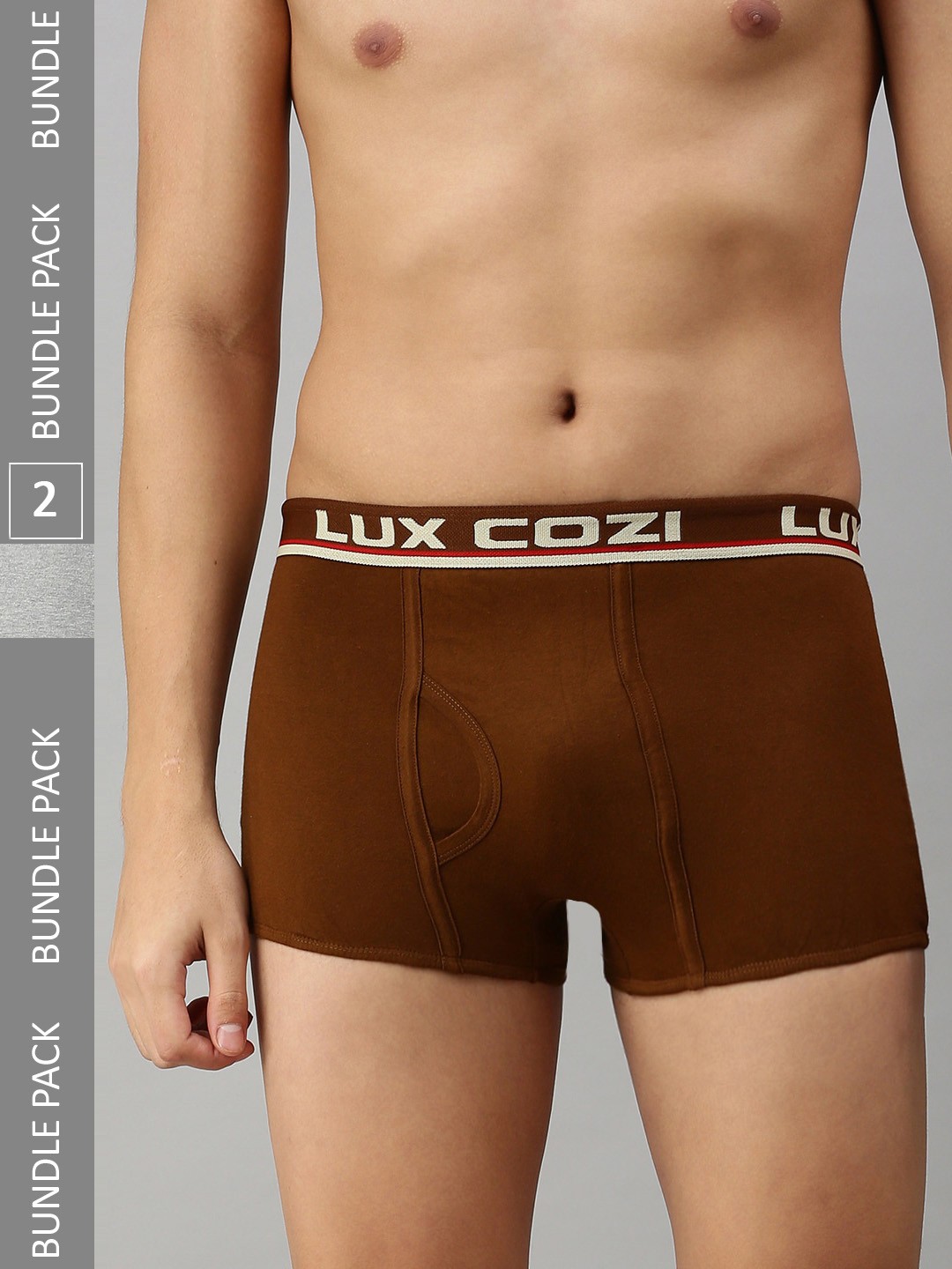

Lux Cozi Men Pack Of 2 Trunk COZI_BIGSHOT_SLP_GM_MST_2PC, Grey melange