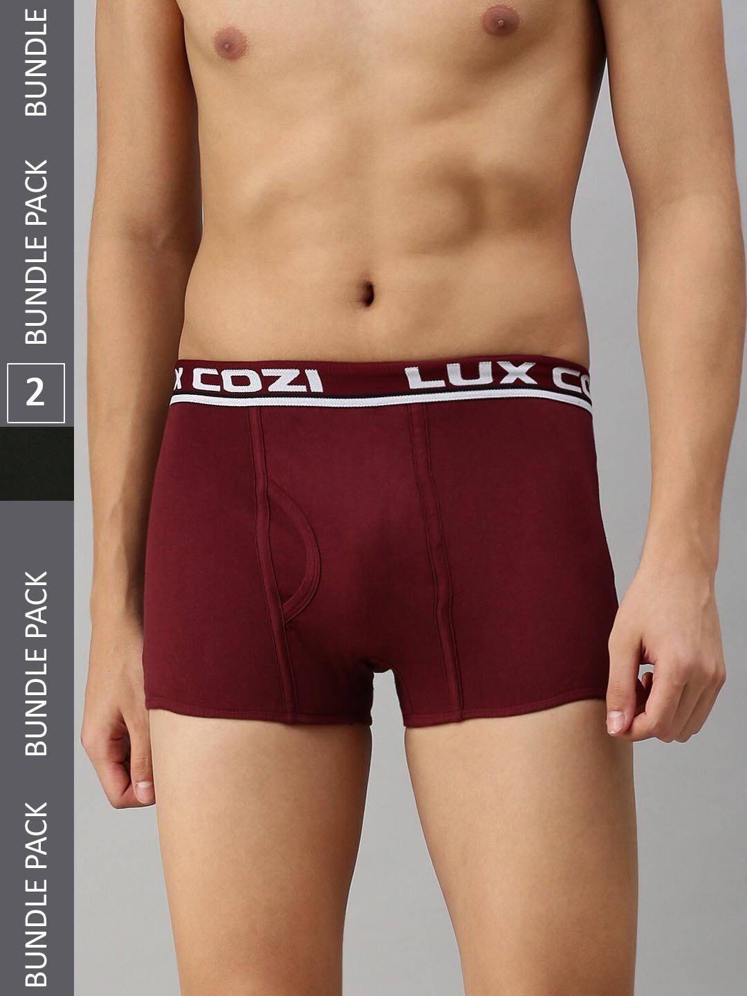 

Lux Cozi Men Pack Of 2 Trunk COZI_BIGSHOT_SLP_DG_MRN_2PC, Maroon