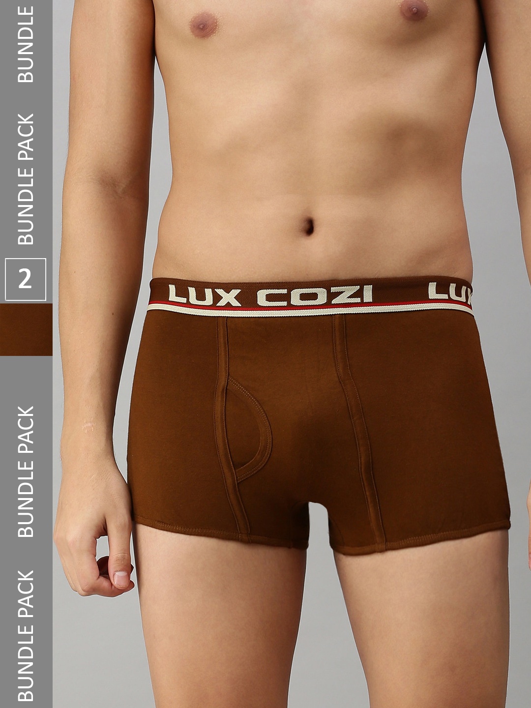 

Lux Cozi Men Pack Of 2 Trunk COZI_BIGSHOT_SLP_MST_2PC, Coffee brown