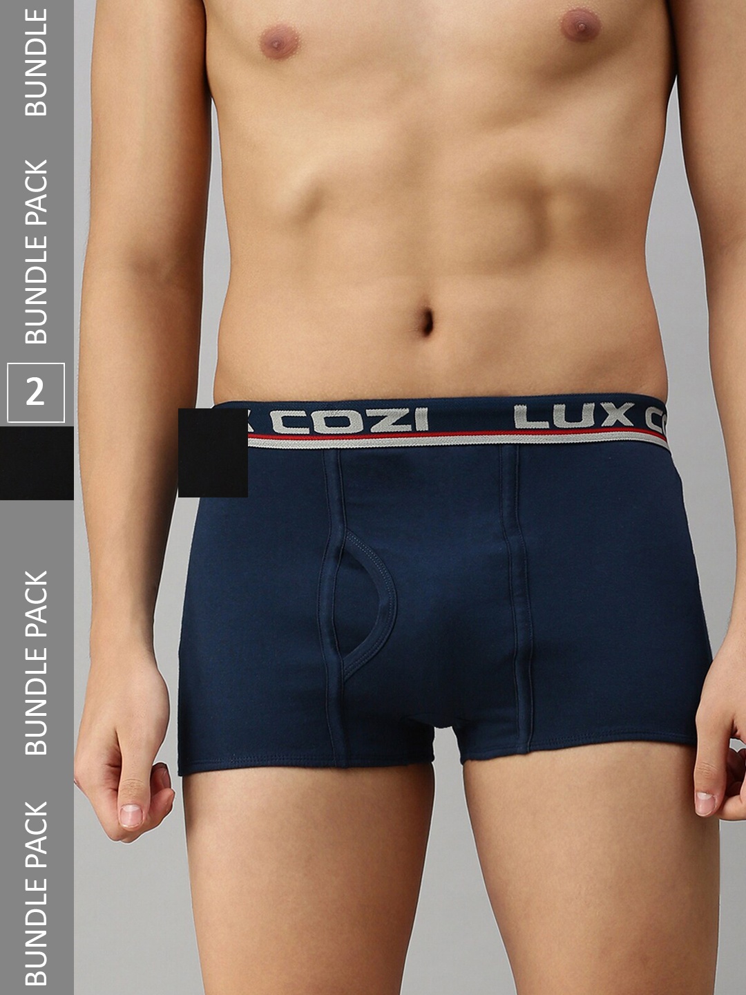 

Lux Cozi Men Pack Of 2 Trunk COZI_BIGSHOT_SLP_BLK_MBU_2PC, Black