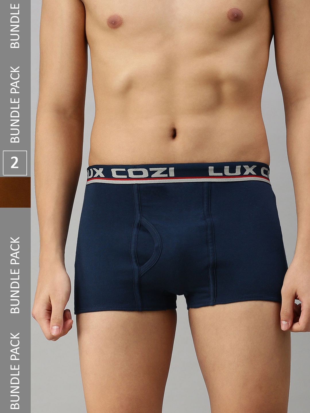 

Lux Cozi Men Plus Size Pack Of 2 Trunk COZI_BIGSHOT_SLP_MBU_MST_2PC, Navy blue