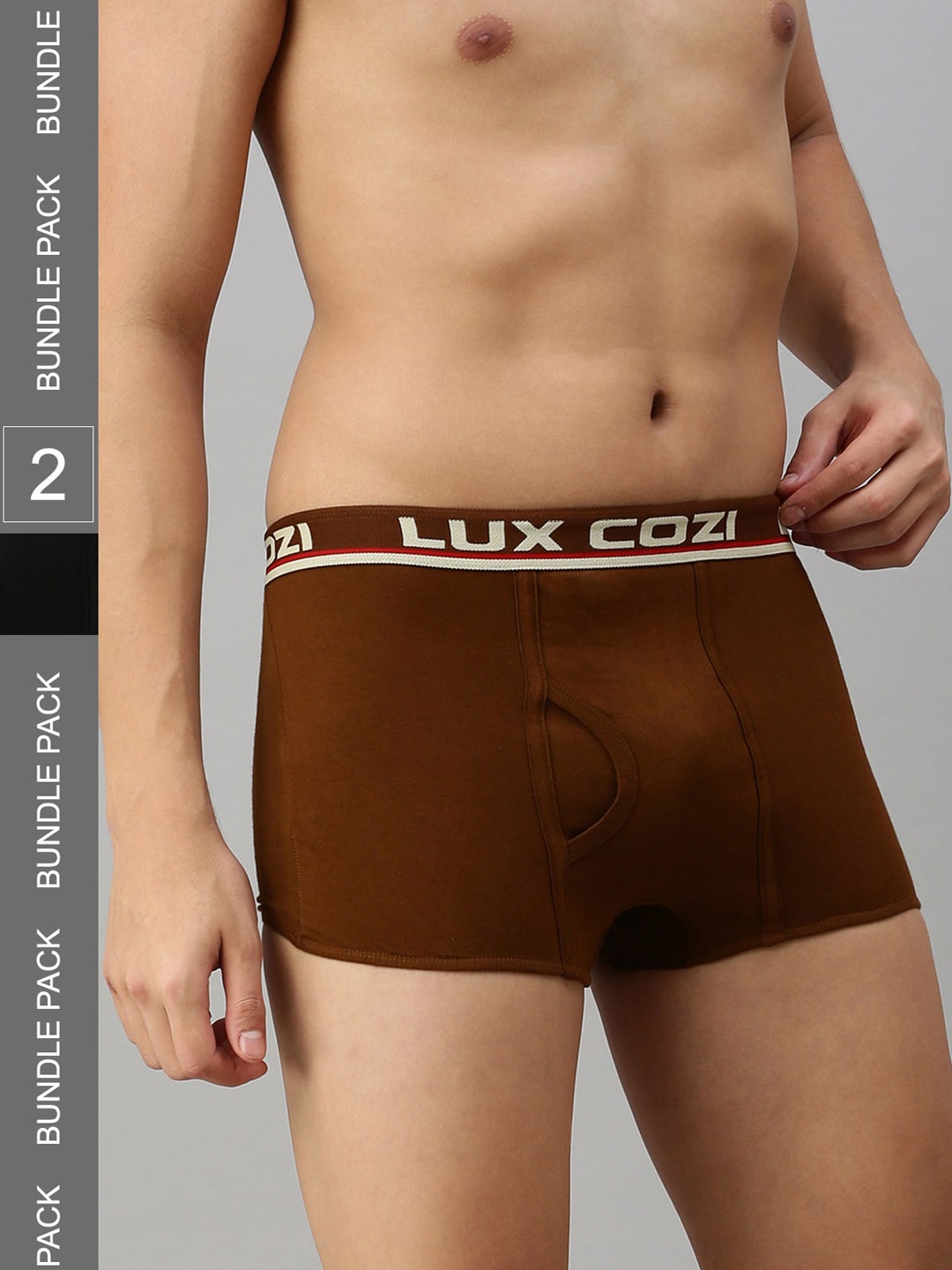 

Lux Cozi Men Pack Of 2 Trunk COZI_BIGSHOT_SLP_BLK_MST_2PC, Black