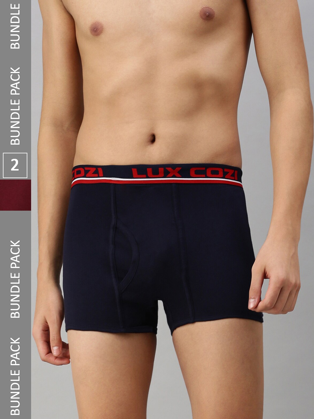 

Lux Cozi Men Pack Of 2 Deo-Soft Trunks, Maroon