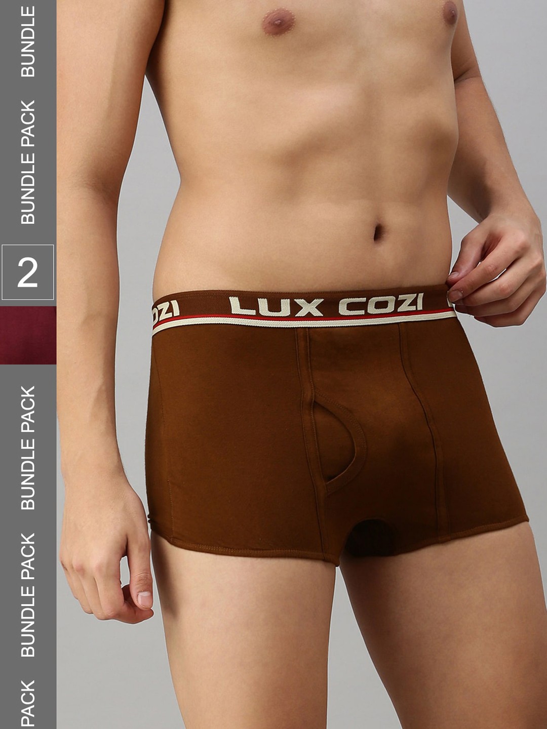 

Lux Cozi Men Pack Of 2 Trunk COZI_BIGSHOT_SLP_MRN_MST_2PC, Maroon