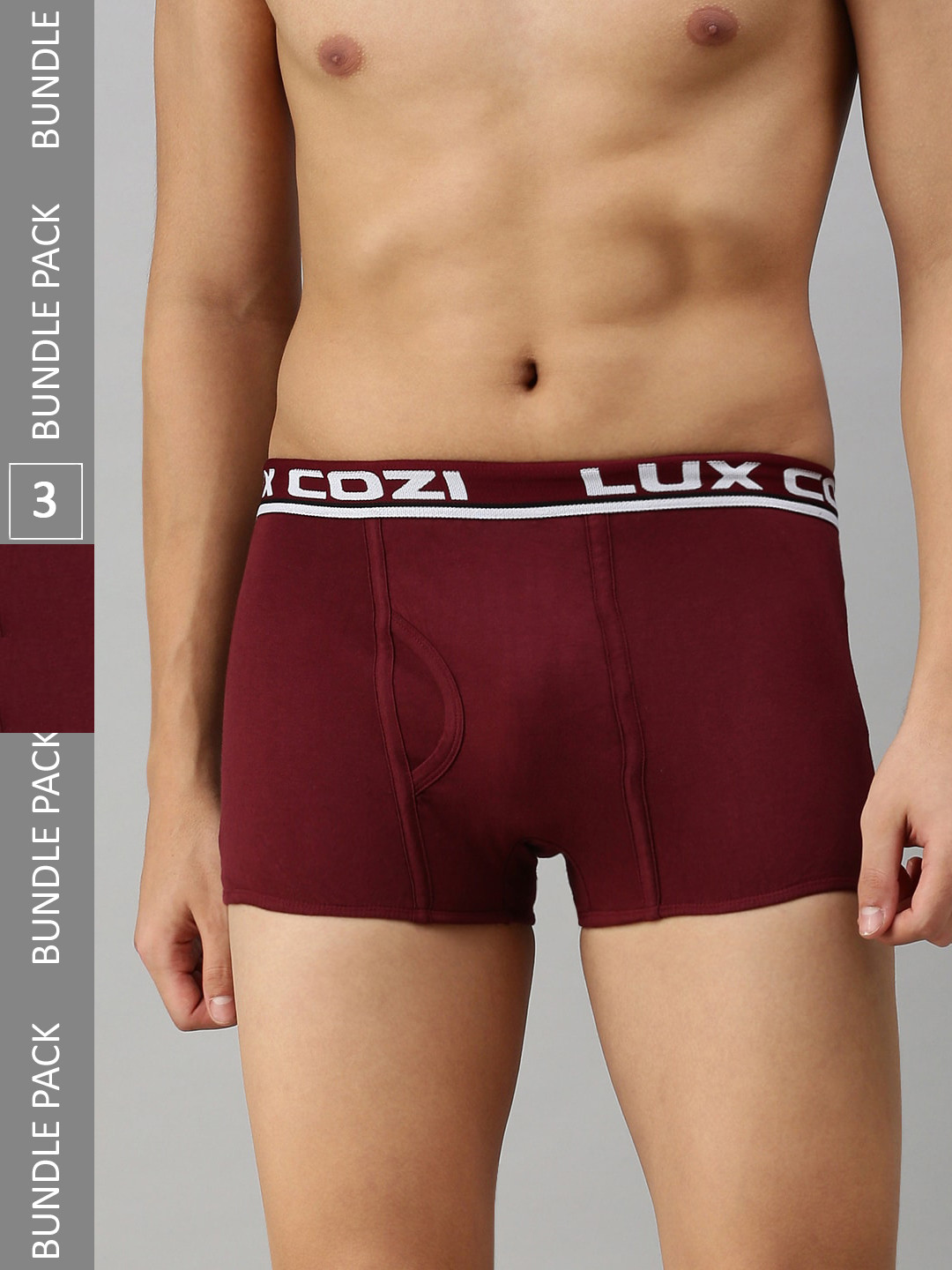 

Lux Cozi Men Pack Of 3 Deo-Soft TrunksCOZI_BIGSHOT_SLP_MRN_3PC, Maroon