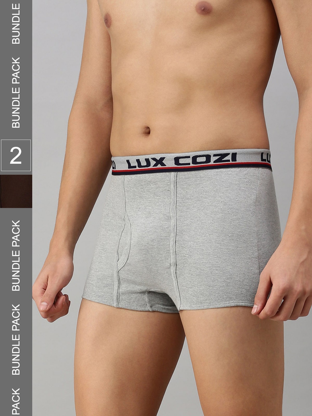

Lux Cozi Men Pack of 2 Trunks COZI_BIGSHOT_SLP_BRN_GM_2PC, Brown