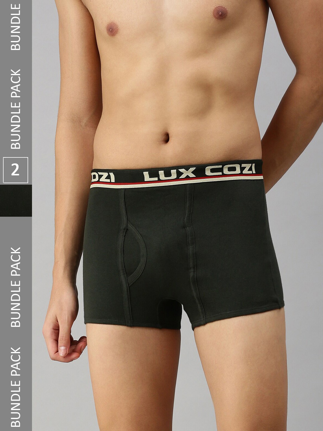 

Lux Cozi Men Pack Of 2 Deo-Soft TrunksCOZI_BIGSHOT_SLP_DG_2PC, Grey