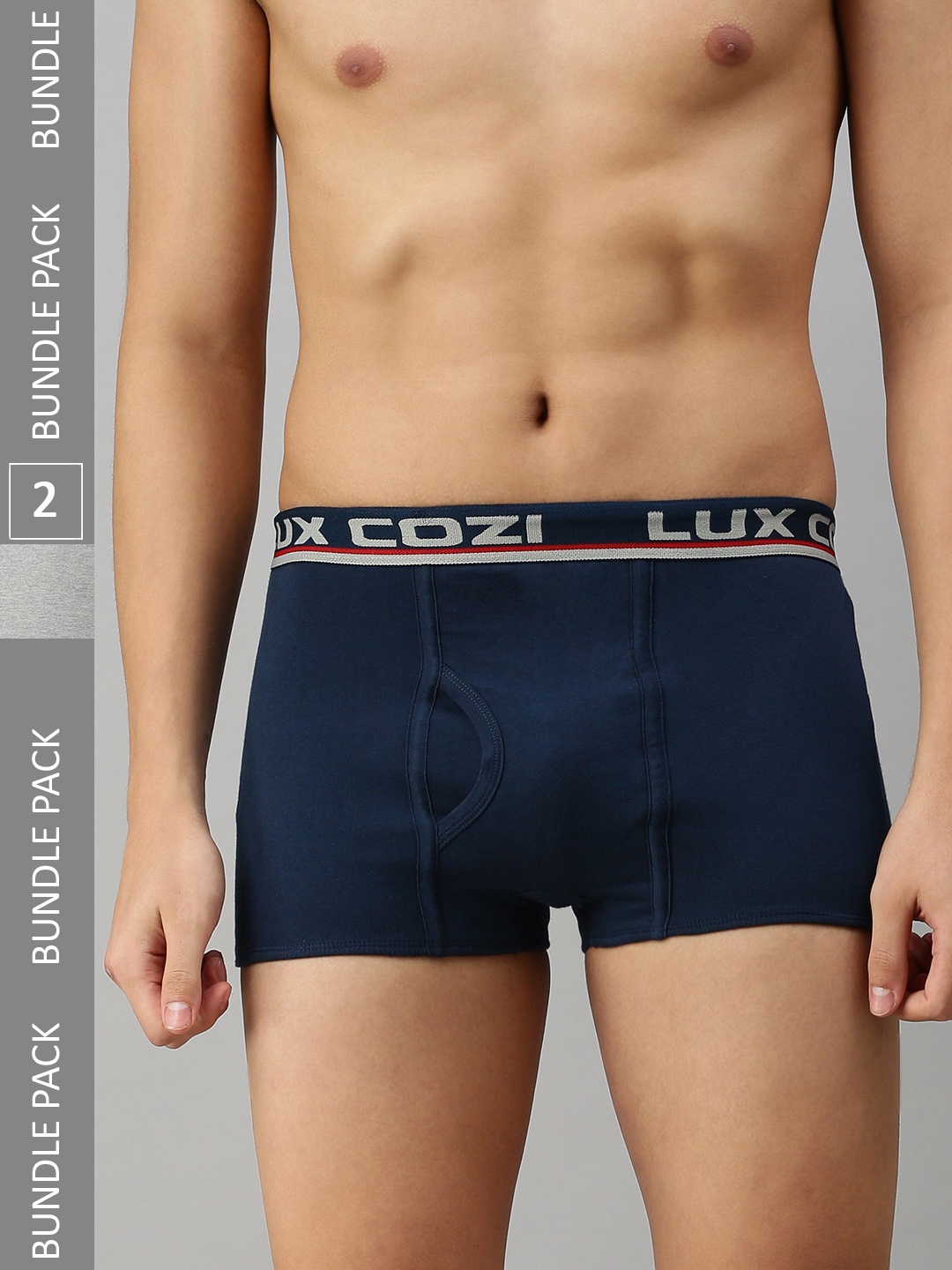 

Lux Cozi Men Pack Of 2 Trunk COZI_BIGSHOT_SLP_GM_MBU_2PC, Grey melange