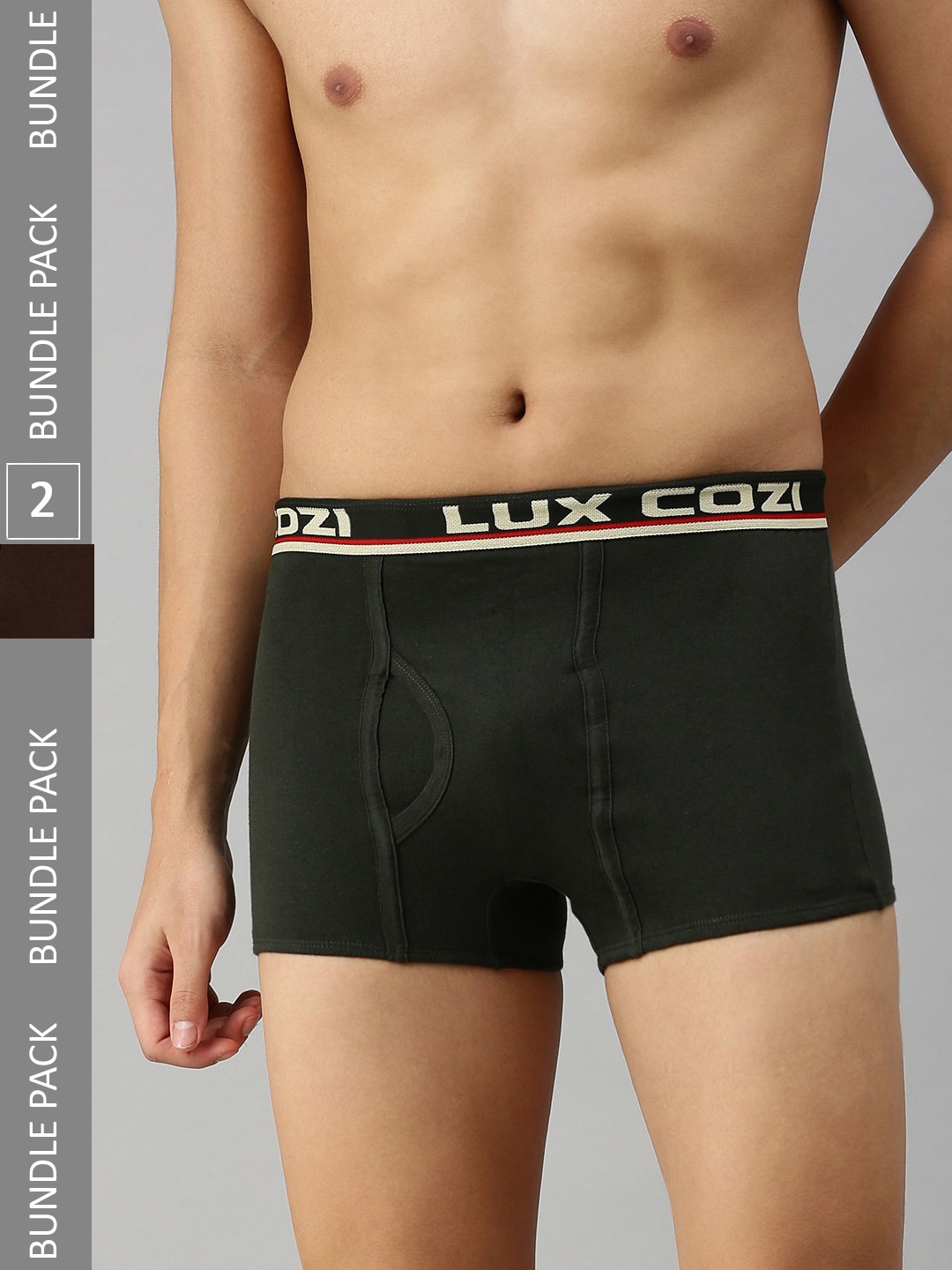 

Lux Cozi Men Pack Of 2 Trunk COZI_BIGSHOT_SLP_BRN_DG_2PC, Brown