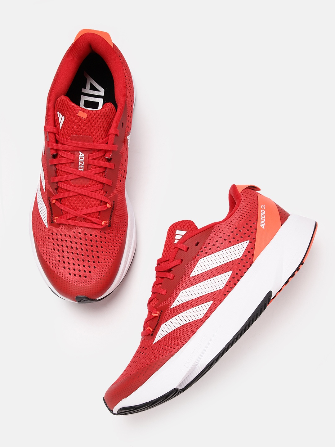 

ADIDAS Men Woven Design Adizero SL Running Shoes, Red