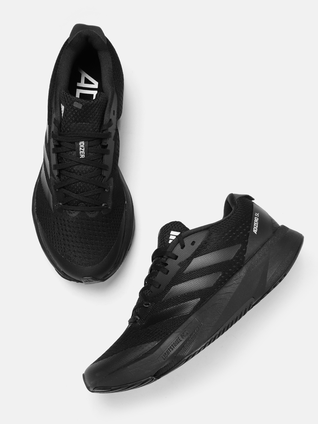 

ADIDAS Men Woven Design Adizero SL Running Shoes, Black