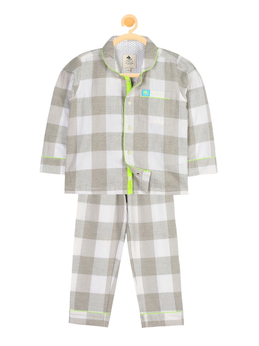 

Cherry Crumble Unisex Grey Checked Night Suit WS-NSUIT-0958
