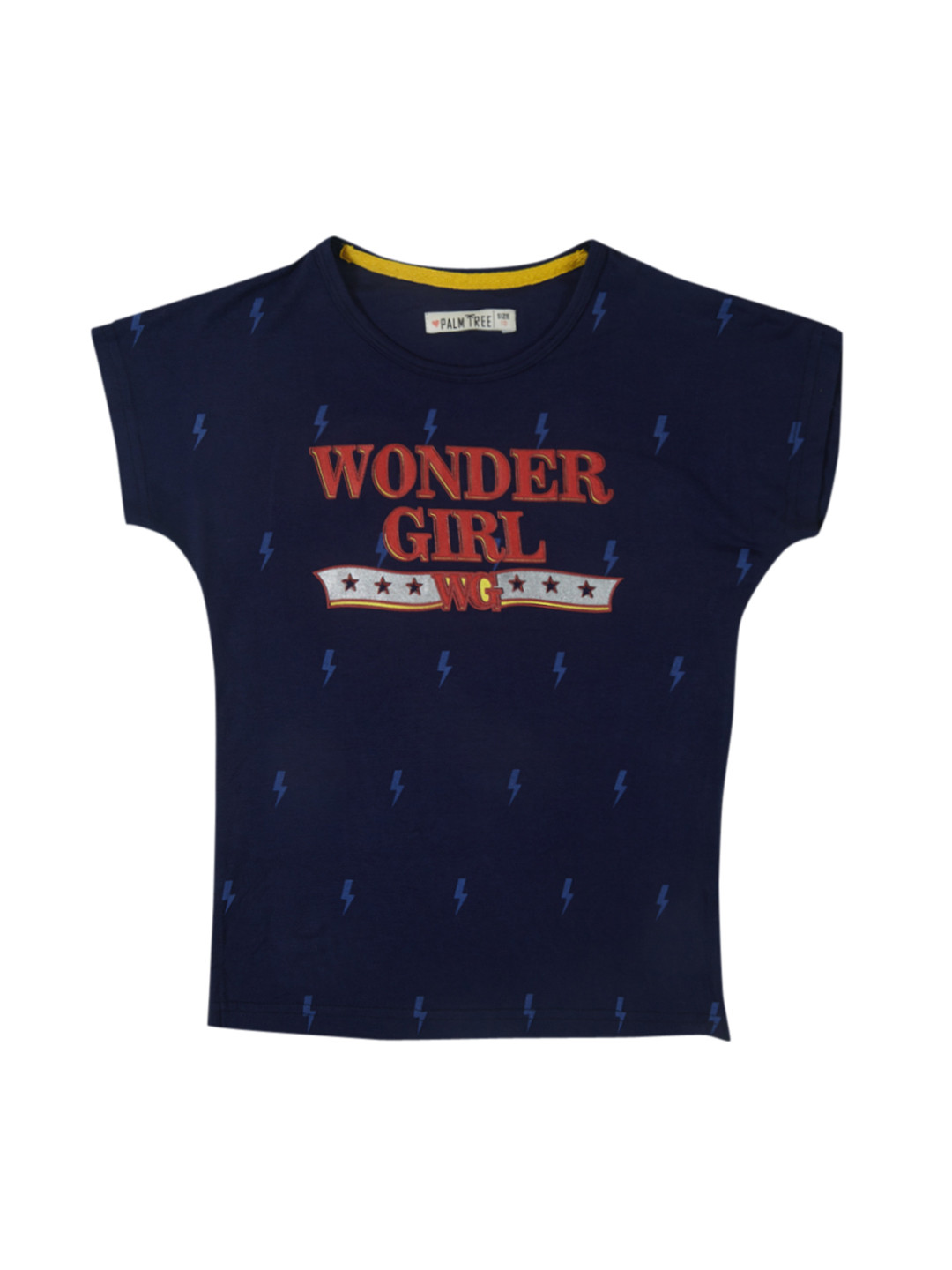 

Palm Tree Girls Blue Printed Round Neck T-shirt