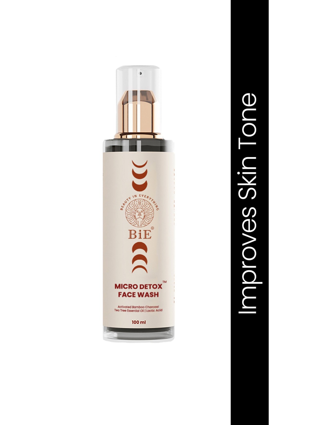 

BiE- BEAUTY IN EVERYTHING Micro Detox Face Wash with Activated Charcoal & Tea Tree - 100ml, Beige