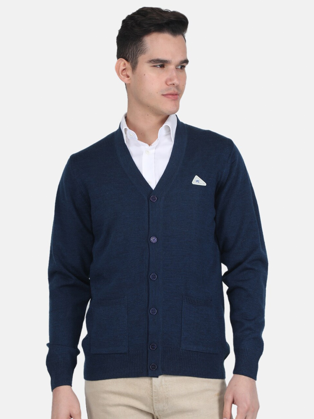 

Monte Carlo Men V-neck Cardigan, Navy blue