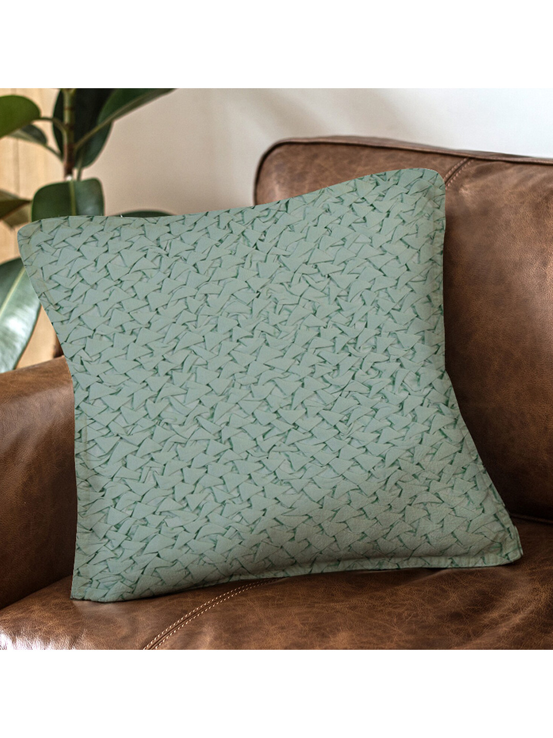 

HomeTown Bahamas Green Abstract Square Cushion Covers, Multi