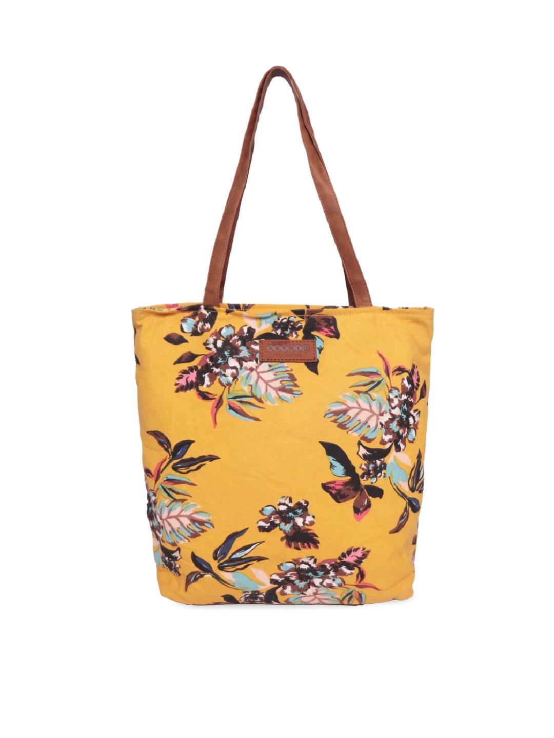 

ASTRID Floral Printed Oversized Shopper Tote Bag, Yellow