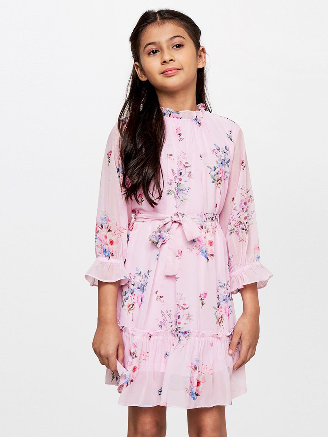 

AND Girls Floral Dress, Pink