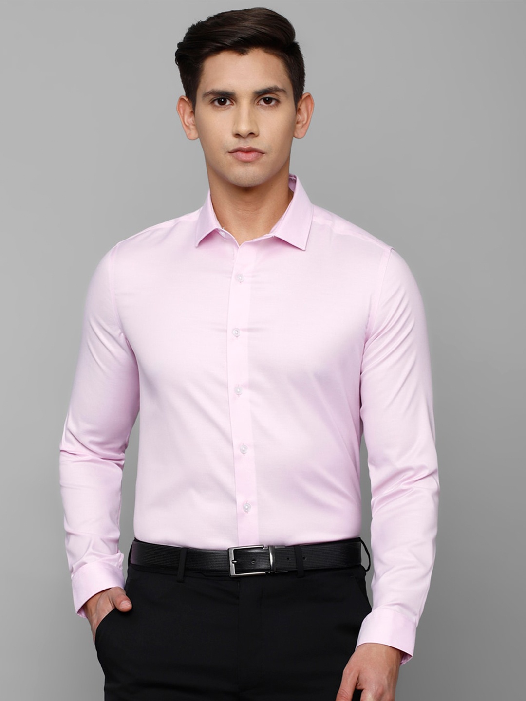 

Louis Philippe Men Slim Fit Formal Pure Cotton Shirt, Pink