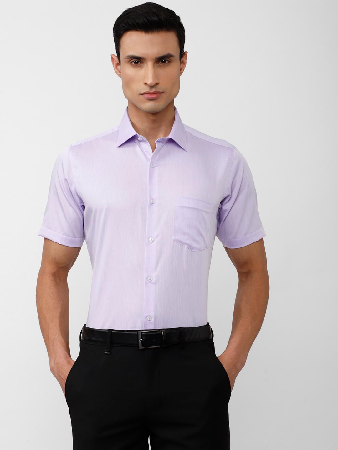 

Van Heusen Men Cotton Formal Shirt, Lavender