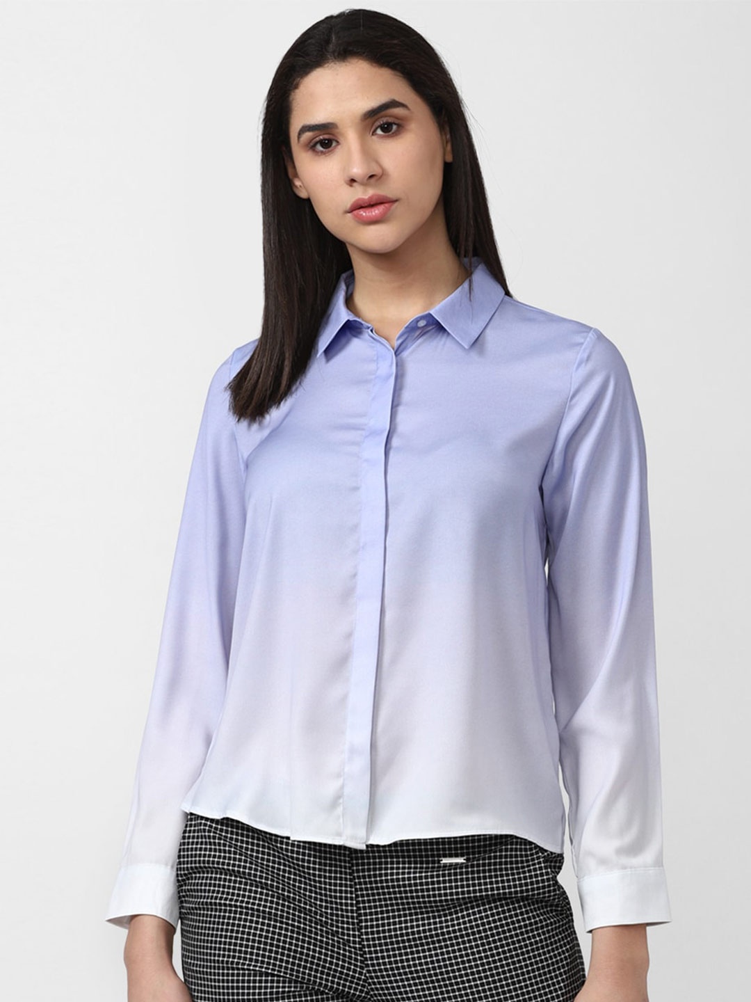 

Van Heusen Woman Ombre Faded Formal Shirt, Blue