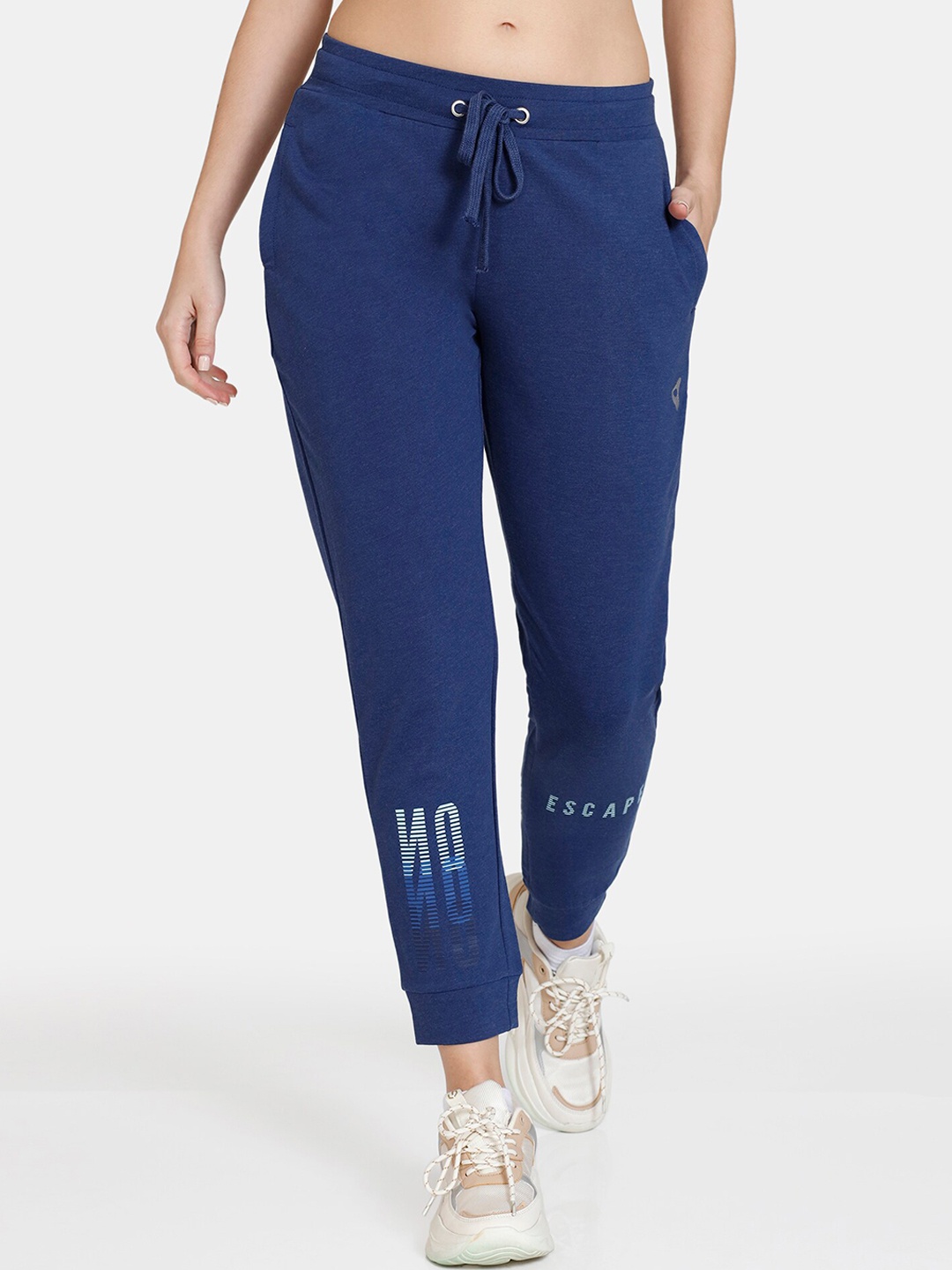 

Zelocity by Zivame Women Mid-Rise Joggers, Navy blue