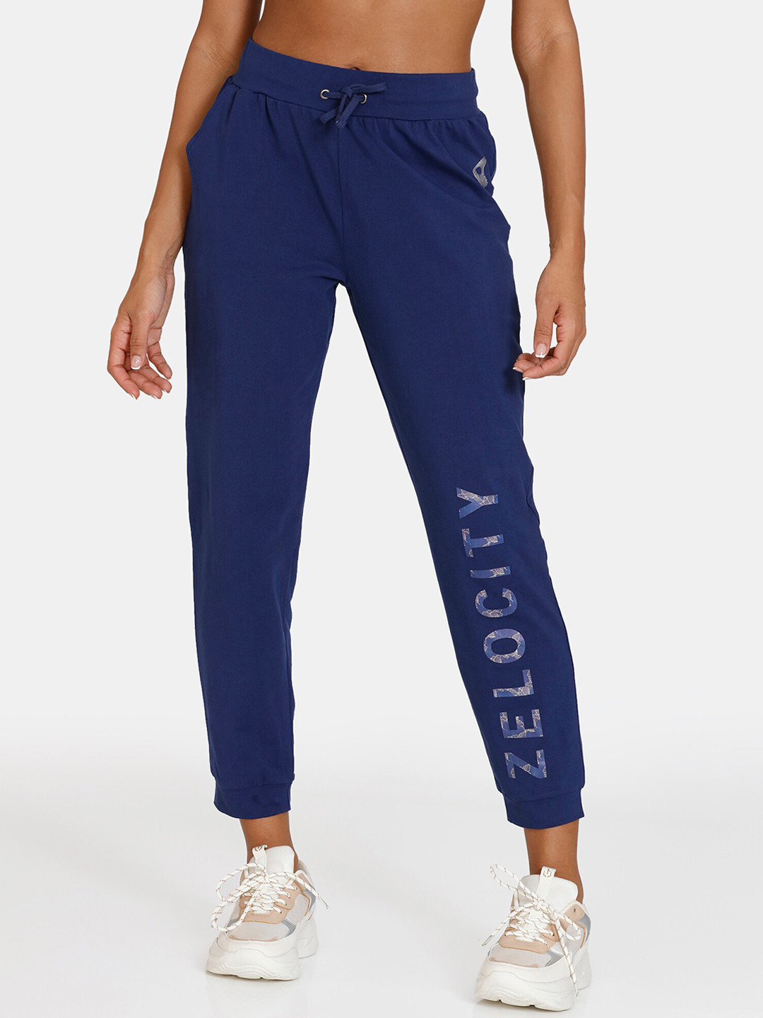 

Zelocity by Zivame Women Mid-Rise Joggers, Navy blue