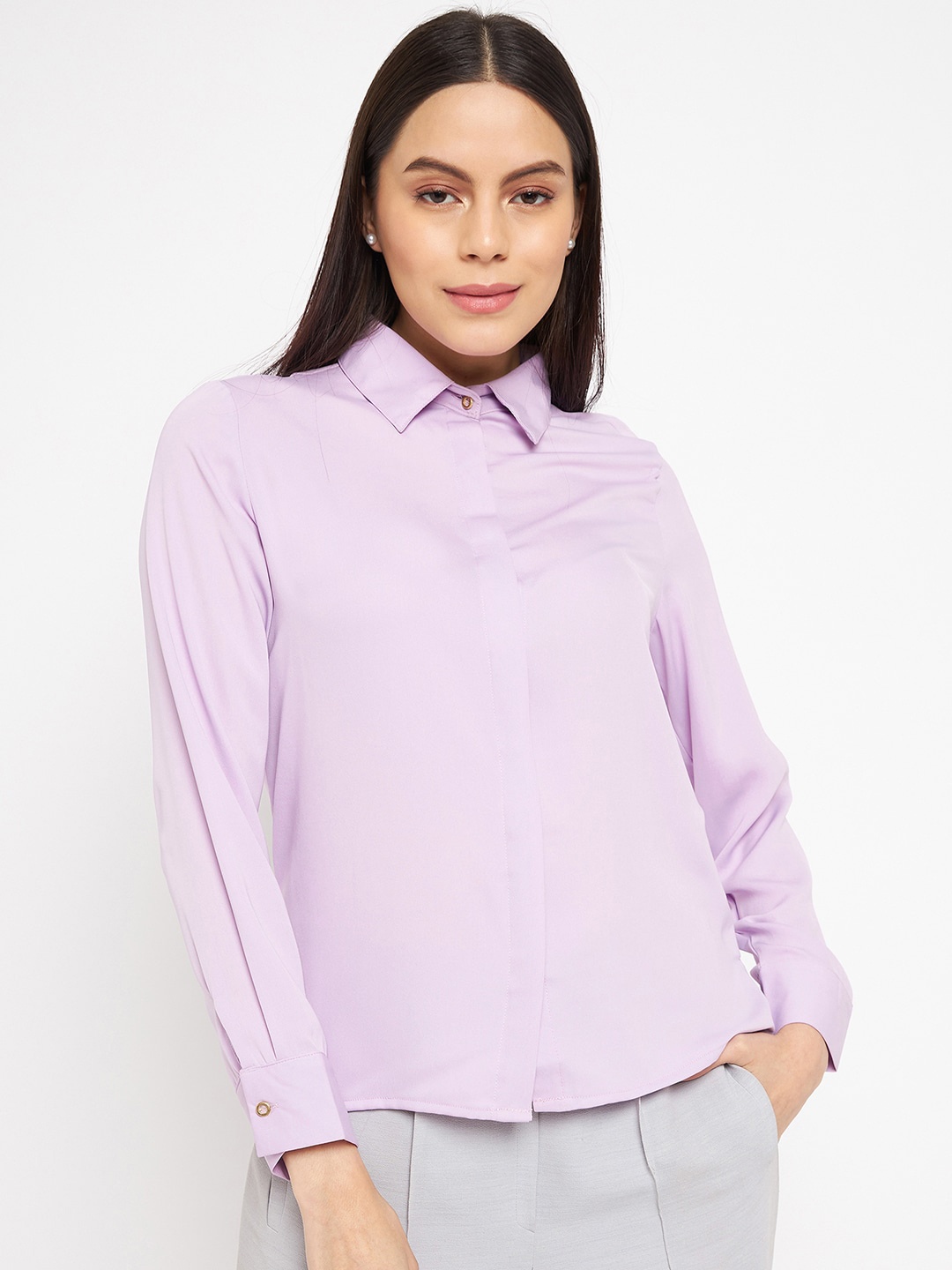 

Madame Women Casual Shirt, Lavender