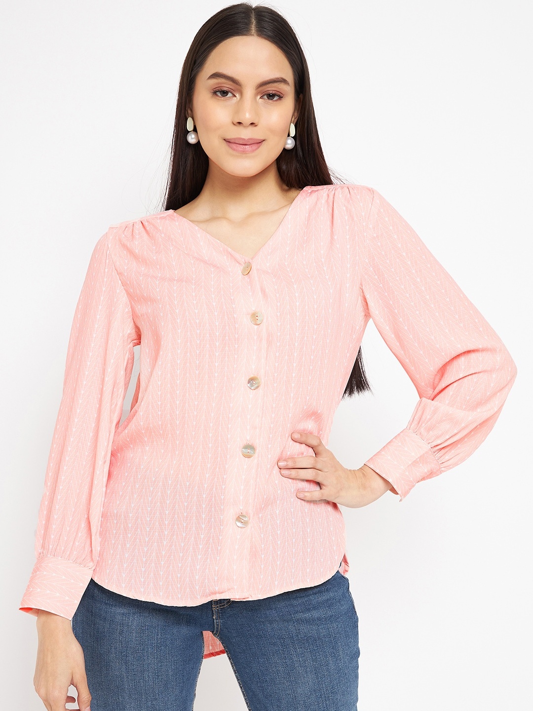

Madame Striped High-Low Longline Top, Beige