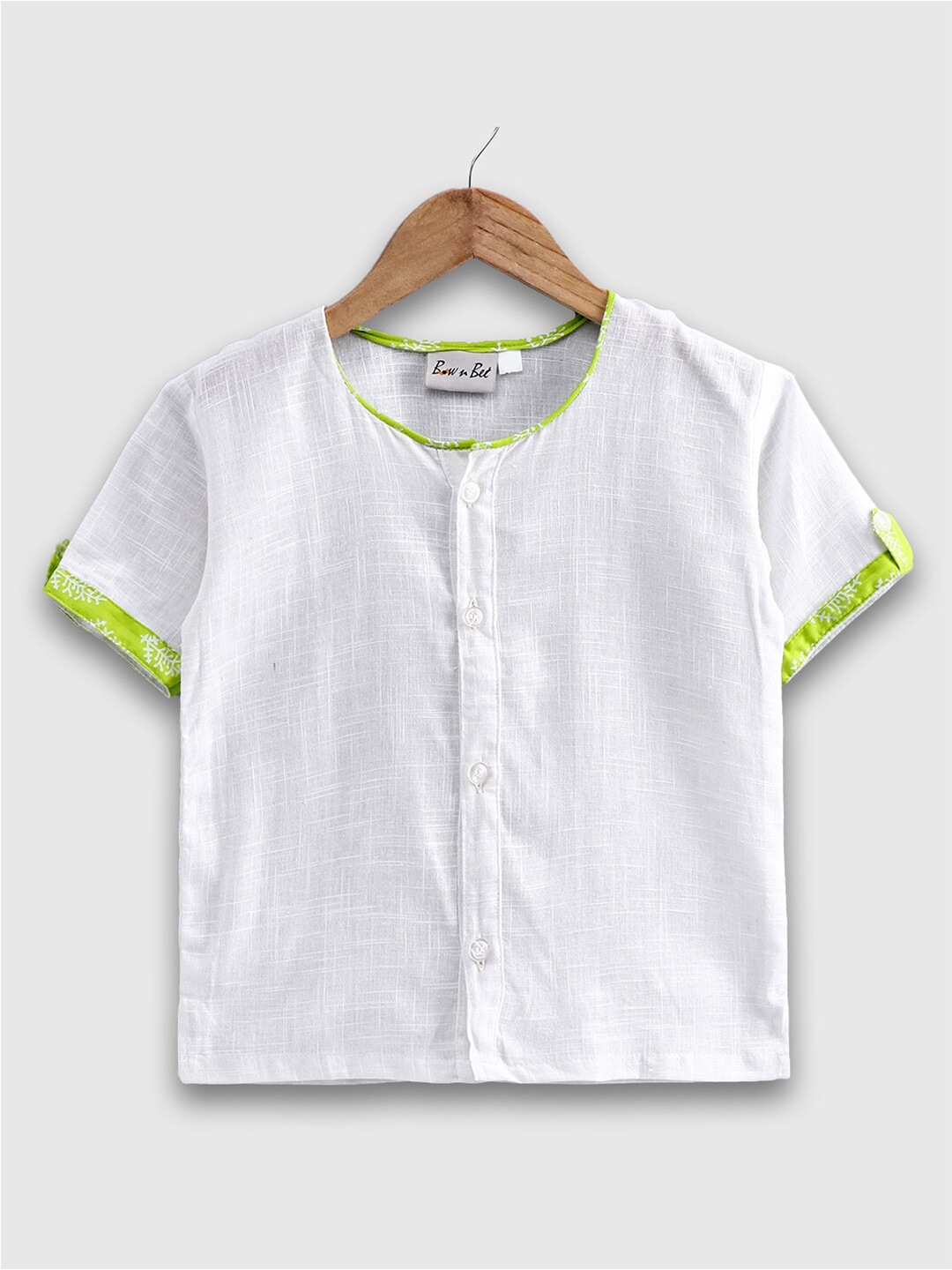 

BownBee Boys Comfort Casual Cotton Shirt, White