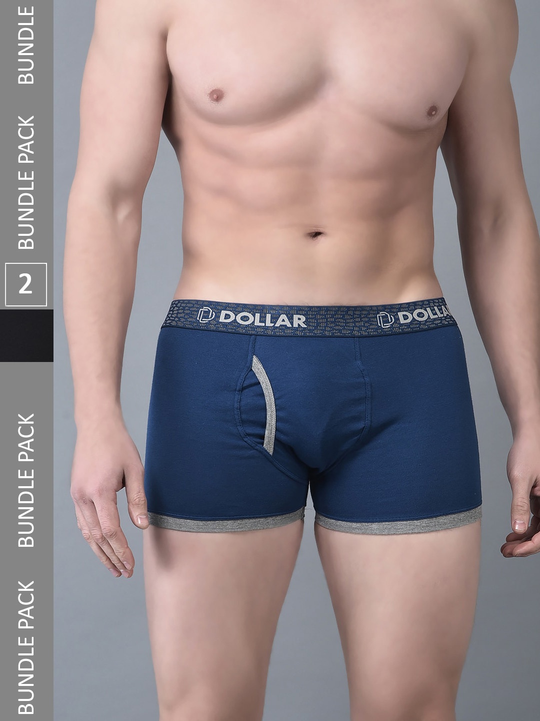 

Dollar Bigboss Men Pack Of 2 Assorted Combed Cotton Trunks MBTR-311-CONRIB-PO2-CO2