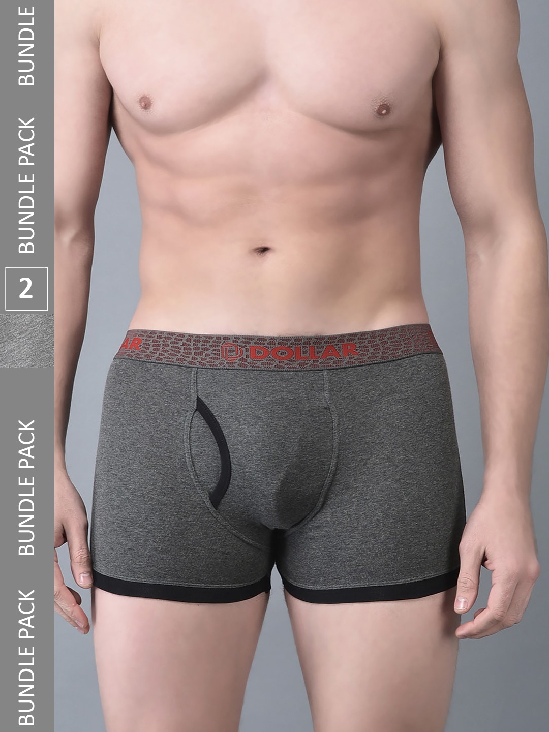 

Dollar Bigboss Men Pack of 2 Combed Cotton Contoured Pouch Support Trunk MBTR-311, Assorted