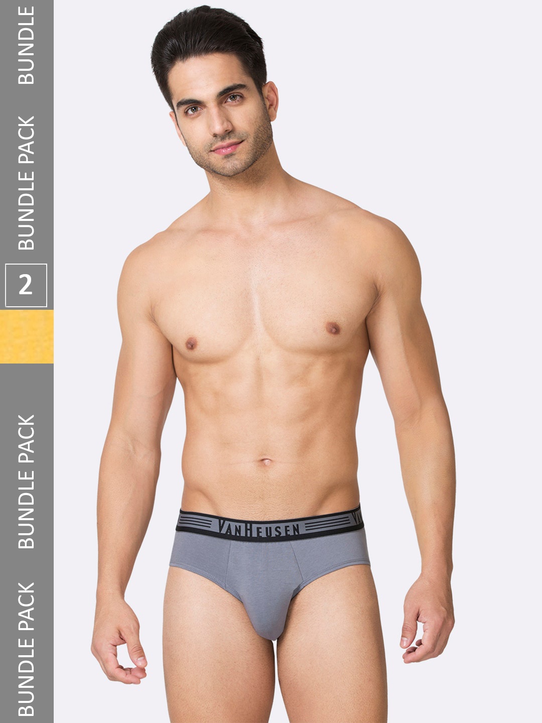 

Van Heusen Men Pack Of 2 Basic Briefs, Yellow