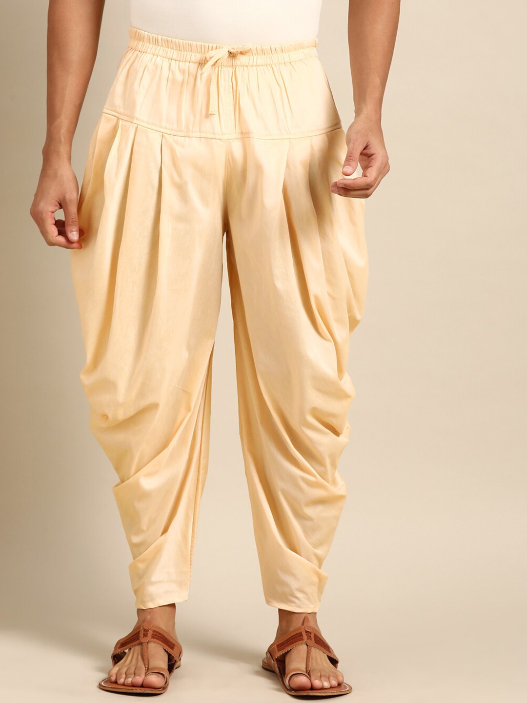 

Amodh by Kisah Men Cotton Dhoti Pants, Cream