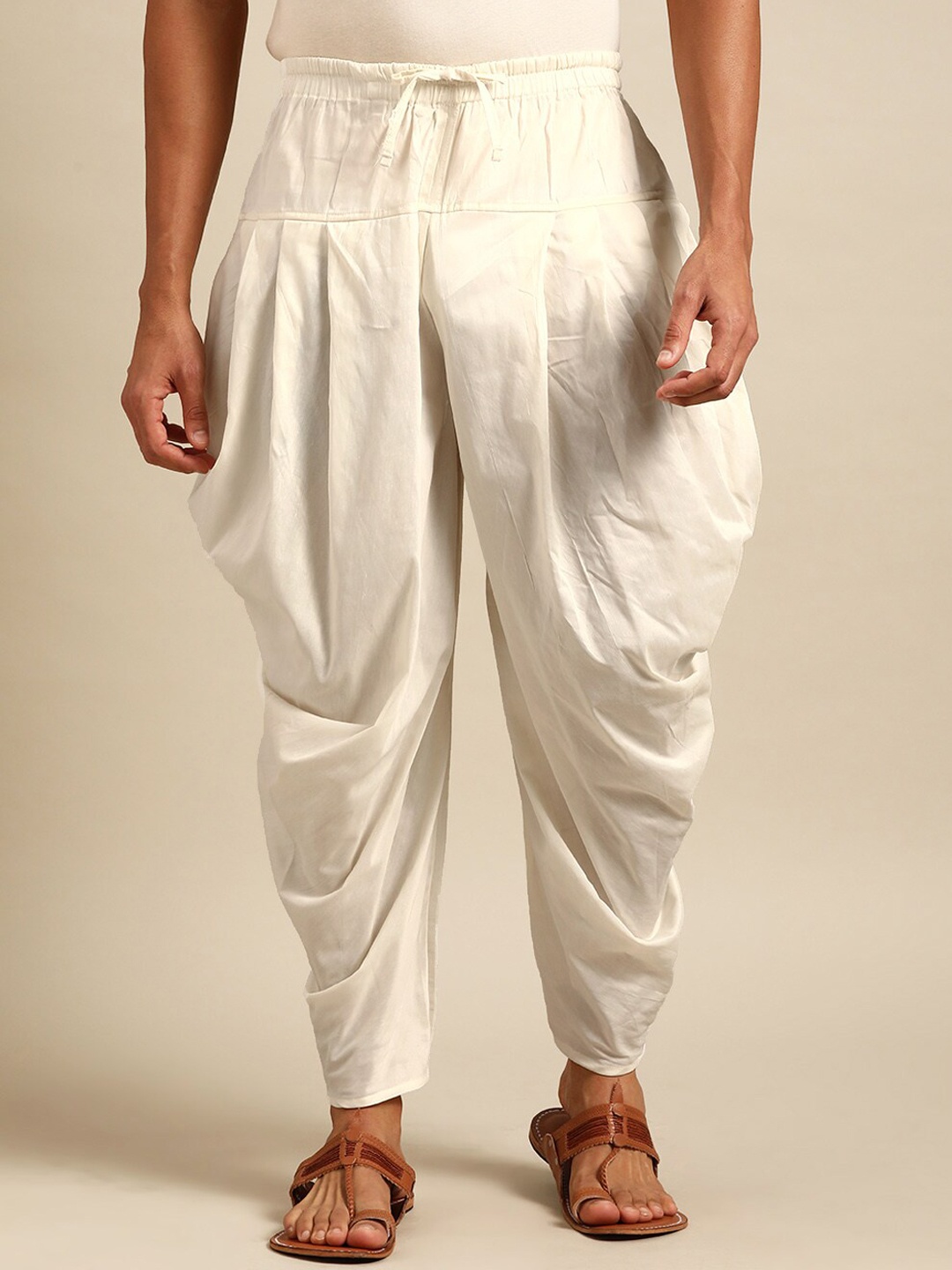 

Amodh by Kisah Men Cotton Dhoti Pants, Off white