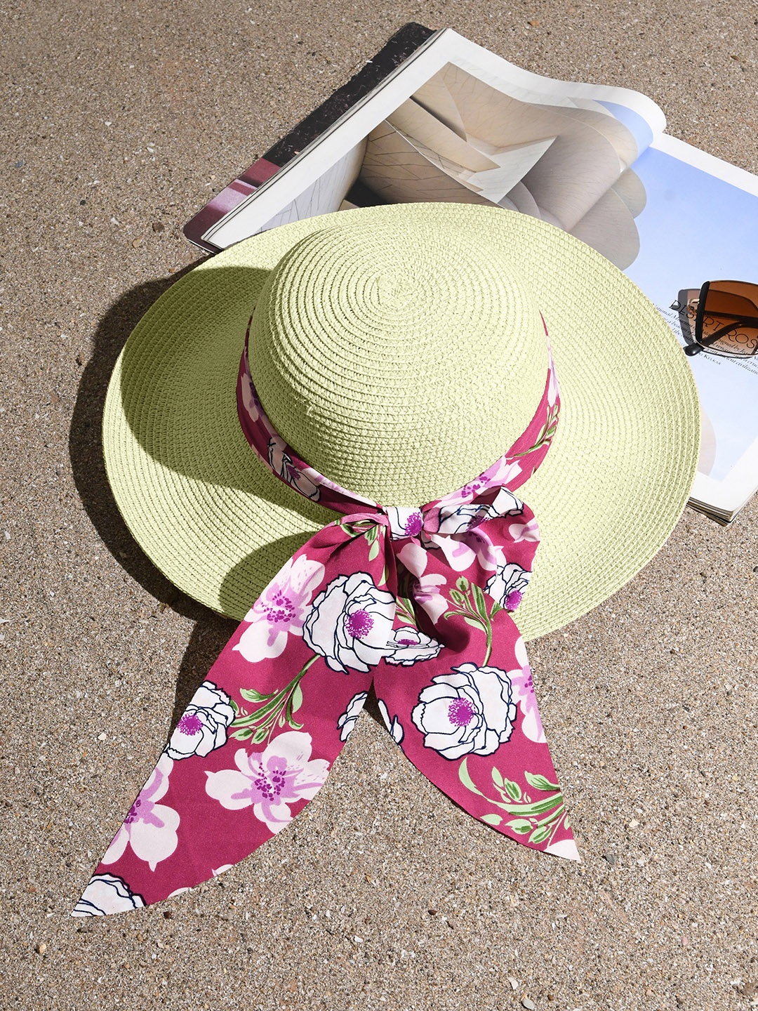 

ToniQ Women Straw Sun Hat With Bow Detail, Cream