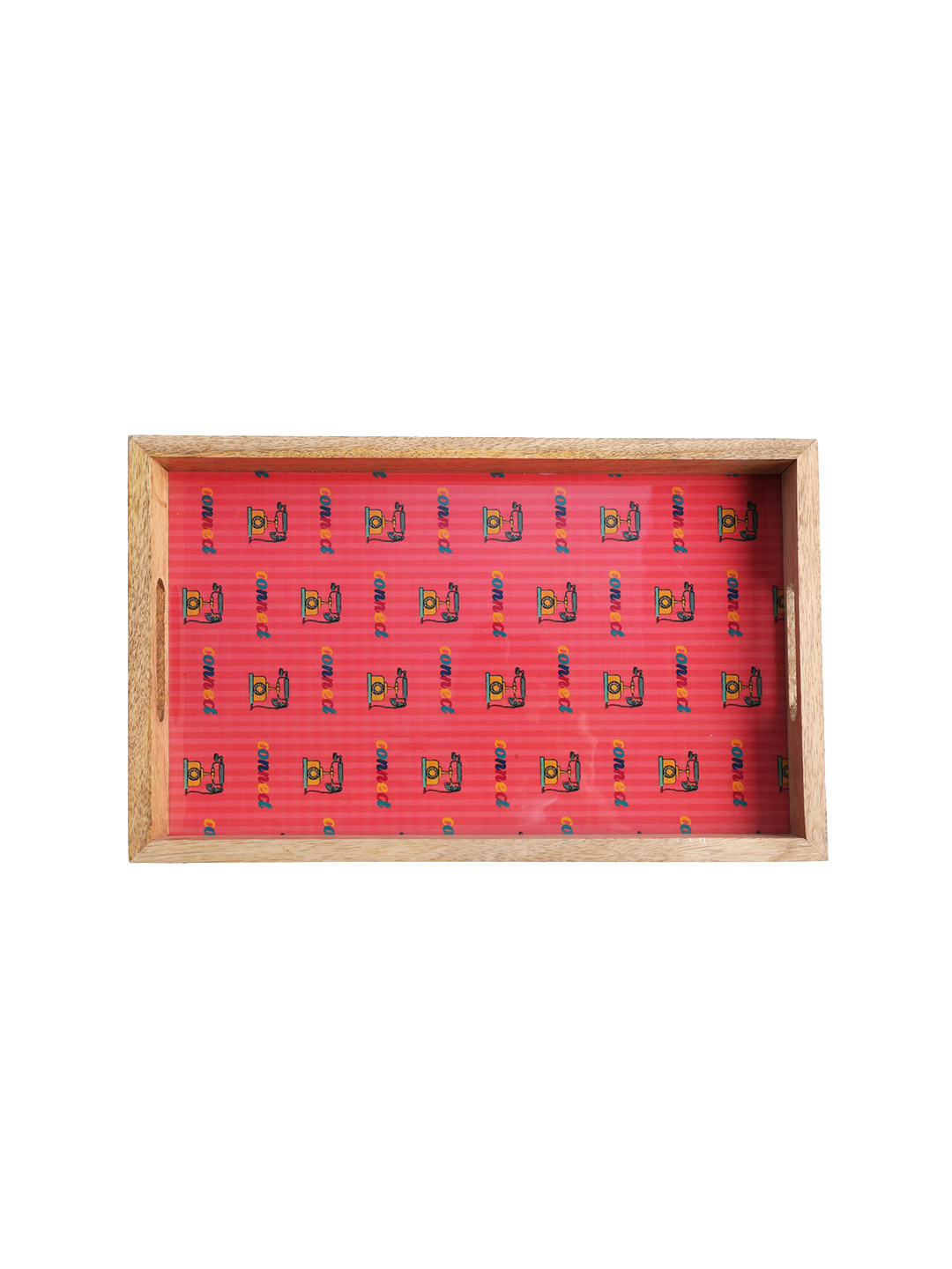 

HomeTown Milan Red Conversational Printed Rectangular Wooded Tray