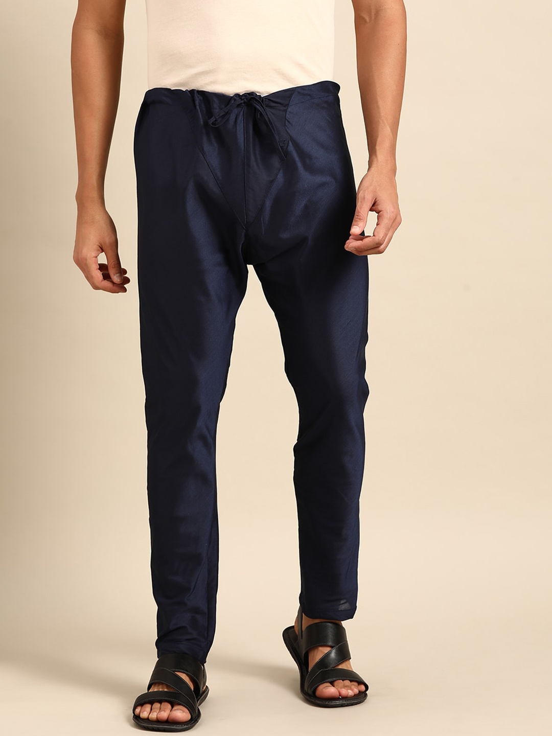 

Amodh by Kisah Men Pleated Pyjama, Navy blue