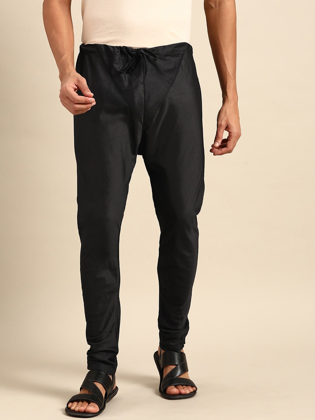 

Amodh by Kisah Men Mid-Rise Chudidar, Black