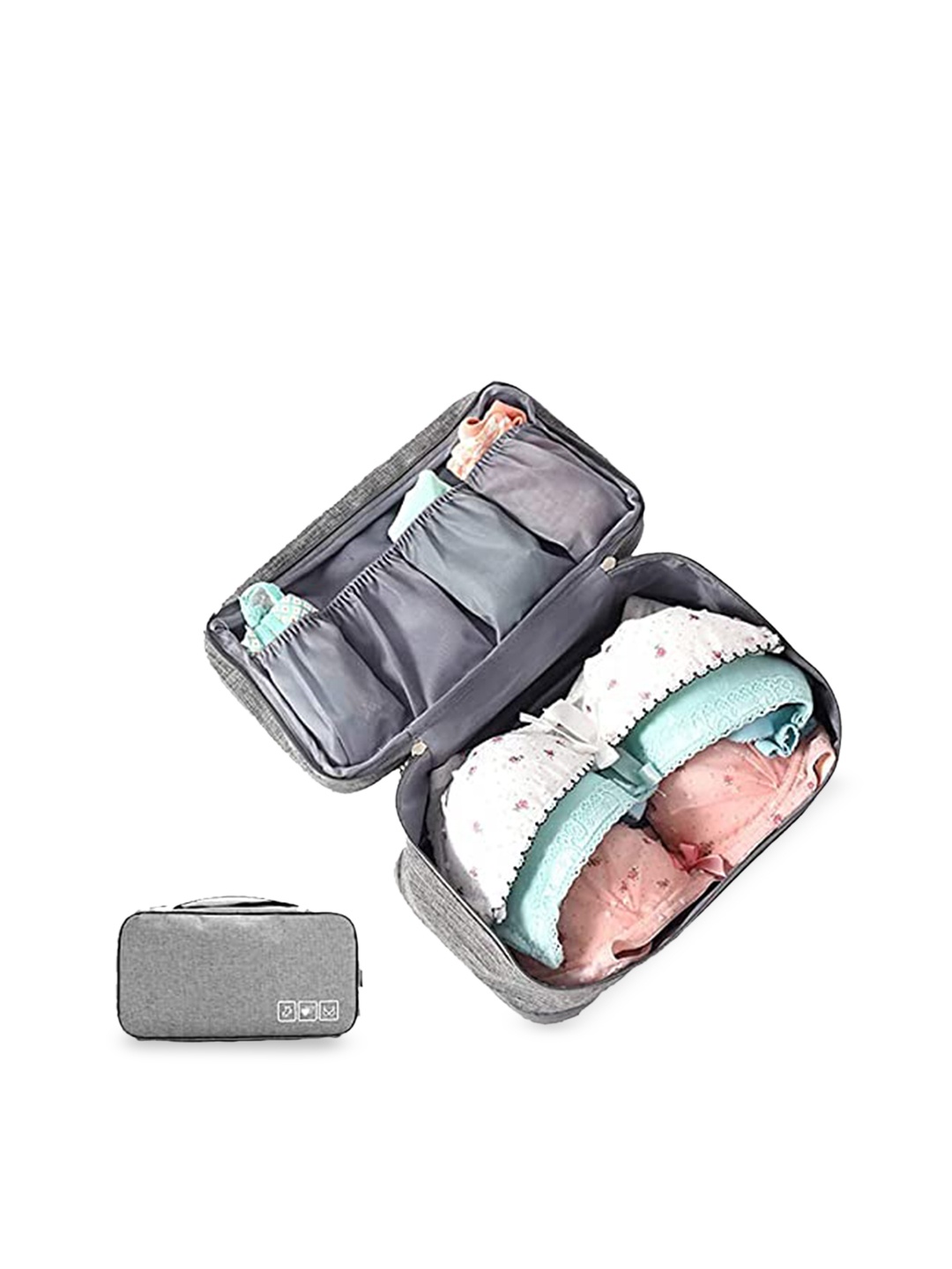 

HOUSE OF QUIRK Grey Textured Multi-Function Waterproof Storage Organizer